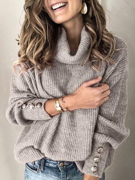 Women's Mock Turtleneck Sweater - LuckyFash™